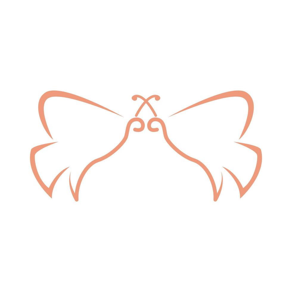 isolated butterfly twin logo design vector graphic symbol icon illustration creative idea