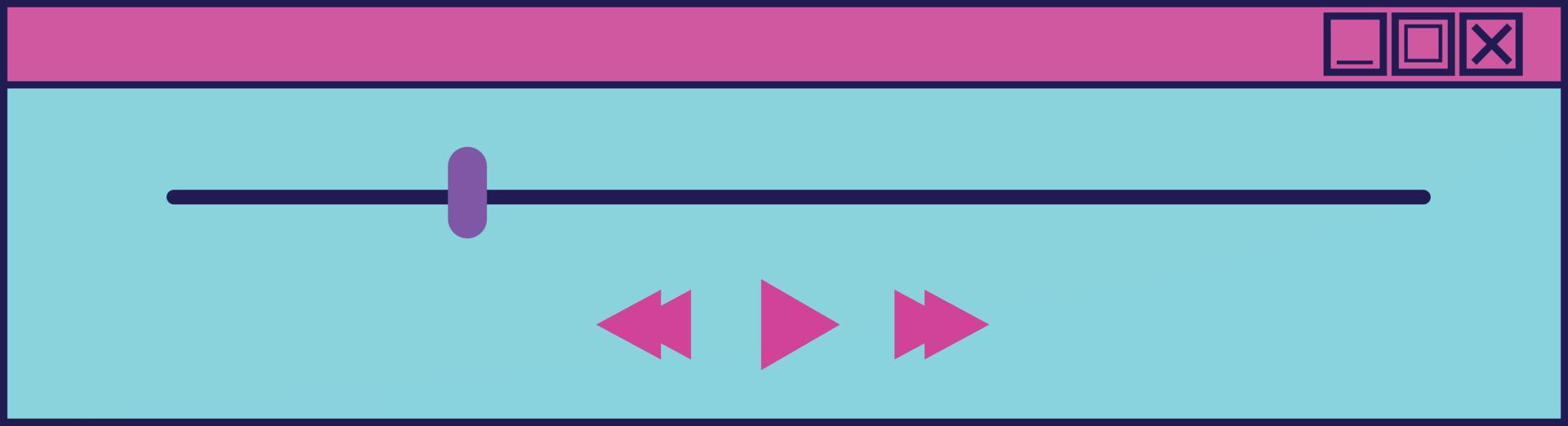 Retrowave Computer UI Elements vector