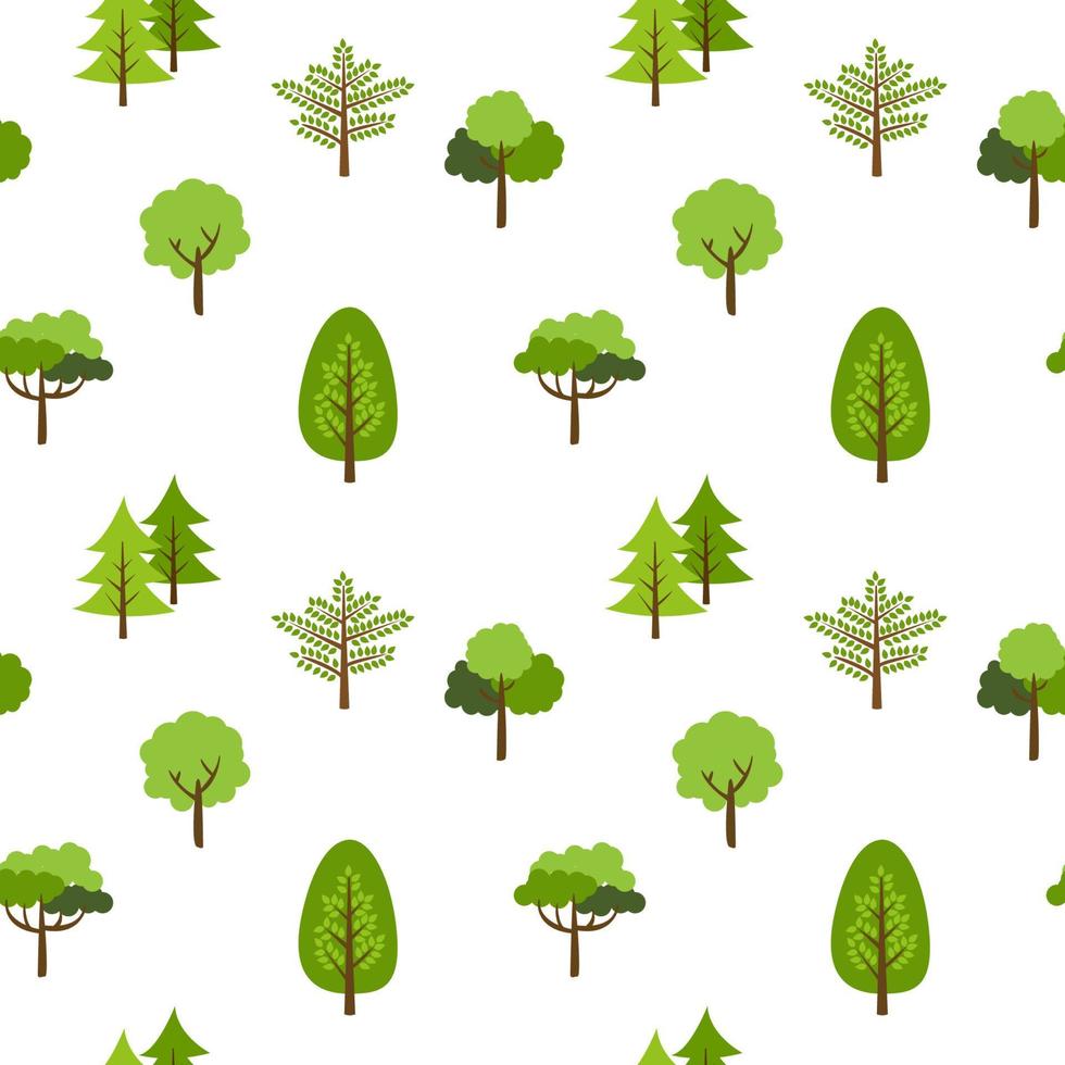 tree seamless pattern background vector illustration