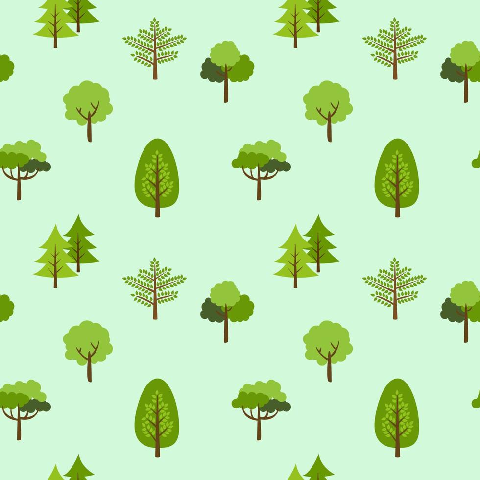 tree seamless pattern background vector illustration