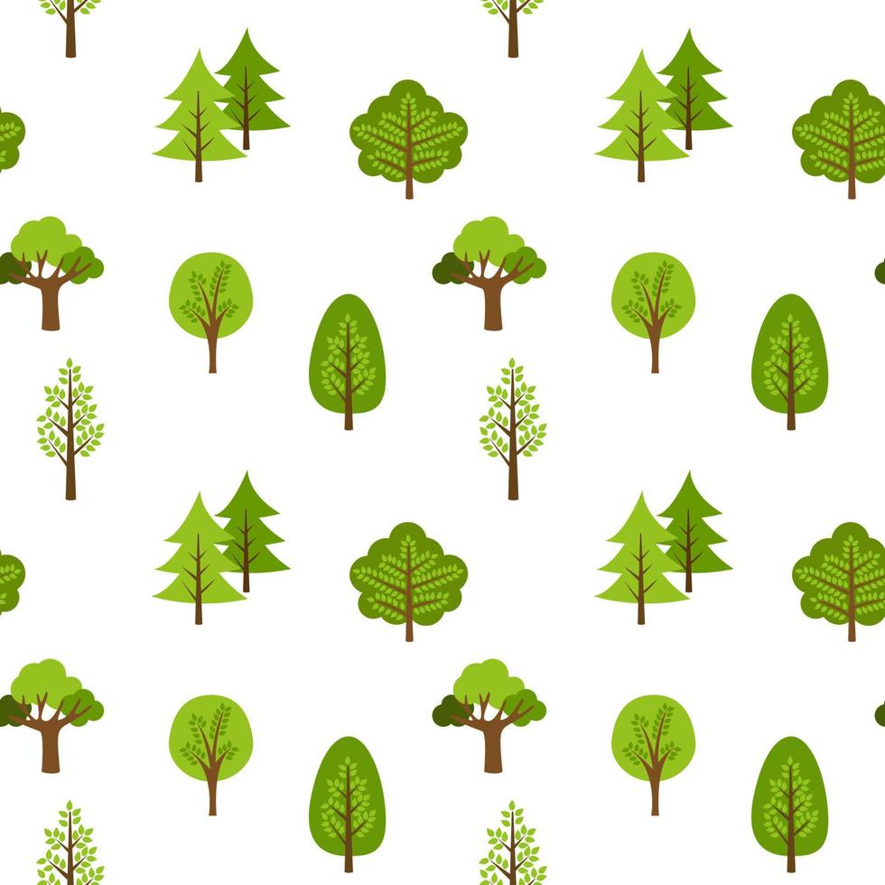 tree seamless pattern background vector illustration