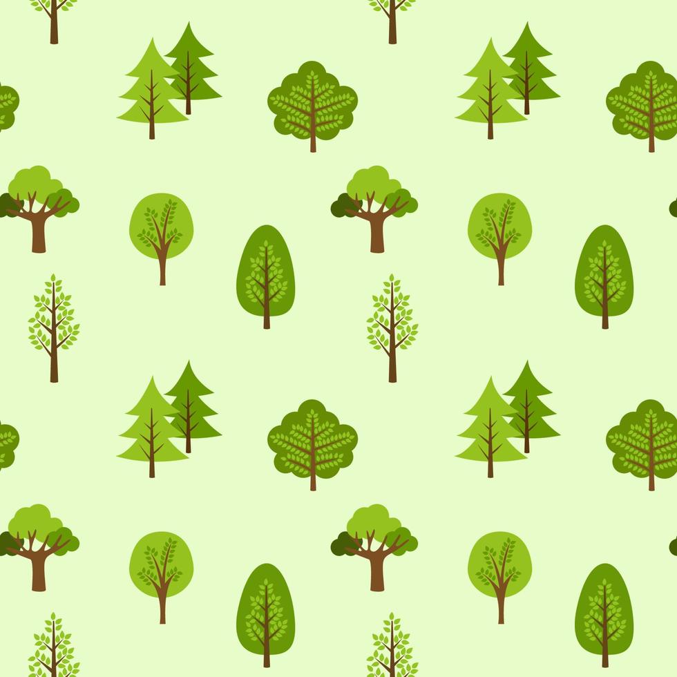 tree seamless pattern background vector illustration