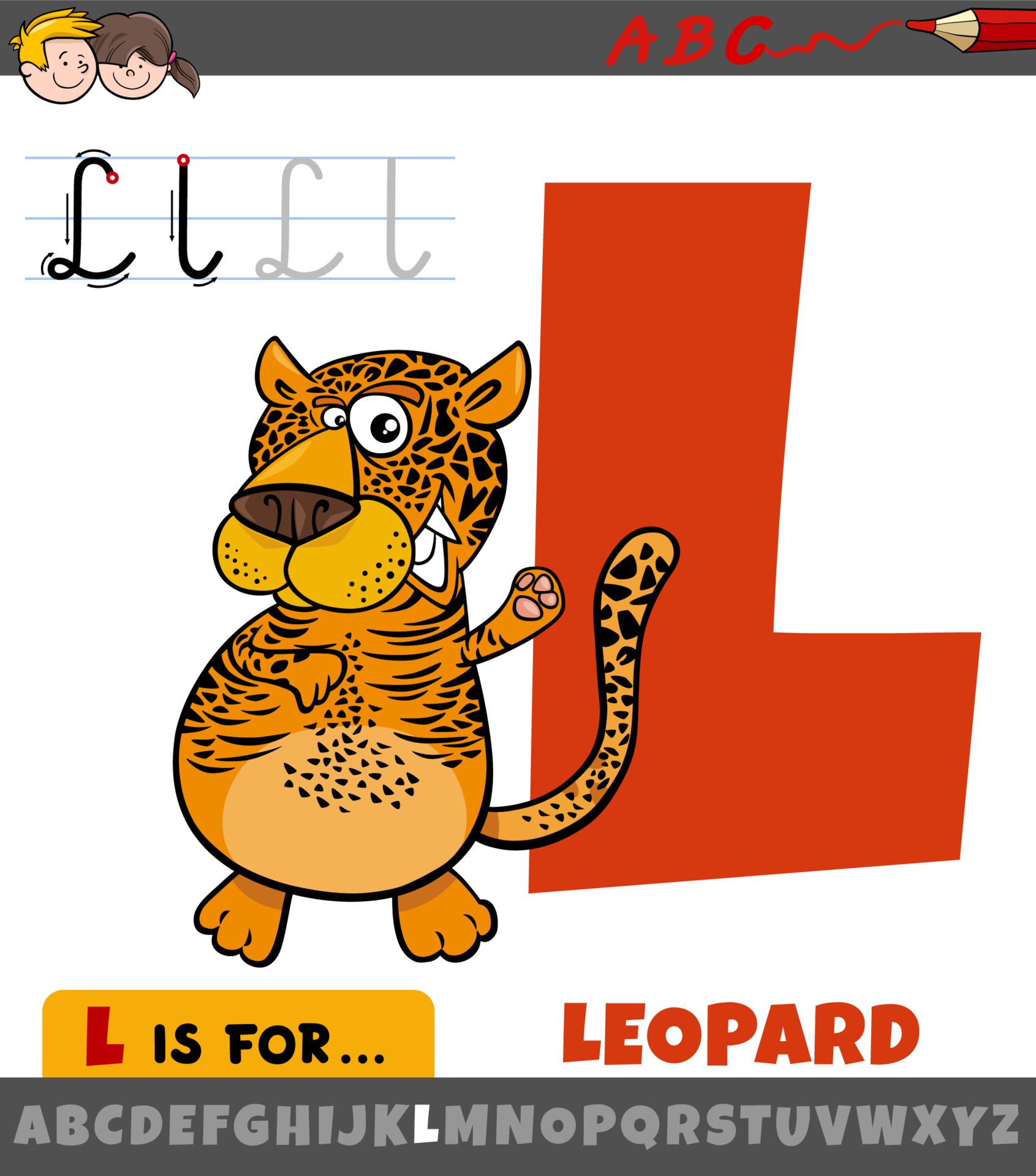 letter L from alphabet with cartoon leopard animal character 5489827 Vector Art at Vecteezy letter L from alphabet with cartoon leopard animal character 5489827 Vector Art at Vecteezy