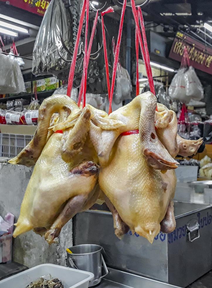 Disgusting Thai Chinese street food market China Town Bangkok Thailand. photo
