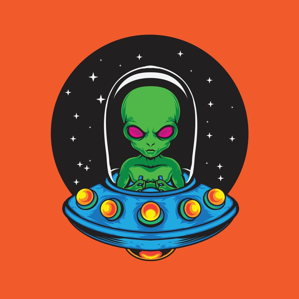 Print of aliens vector illustration