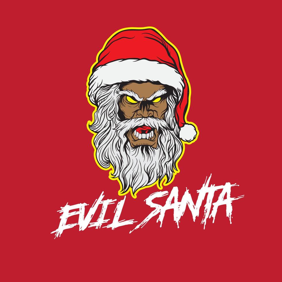 vector del malvado diseño de santa claus