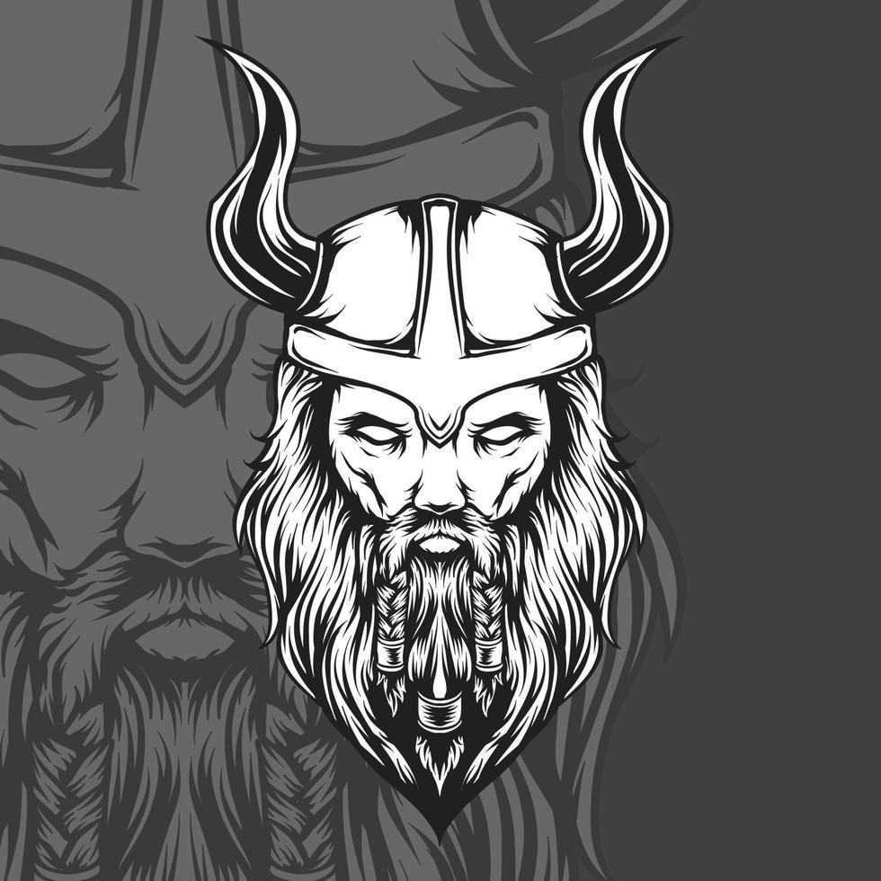 Print of scandinavian god odin illustration art vector