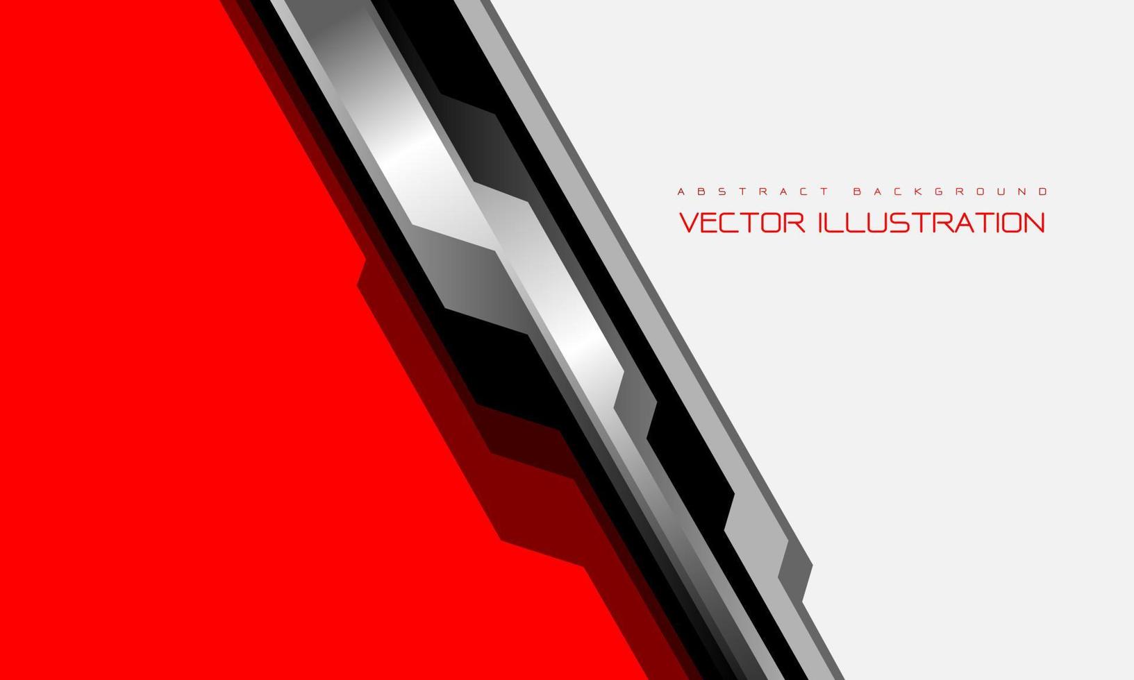 abstracto rojo blanco negro circuito cibernético barra dinámica con espacio en blanco diseño moderno lujo tecnología futurista vector de fondo