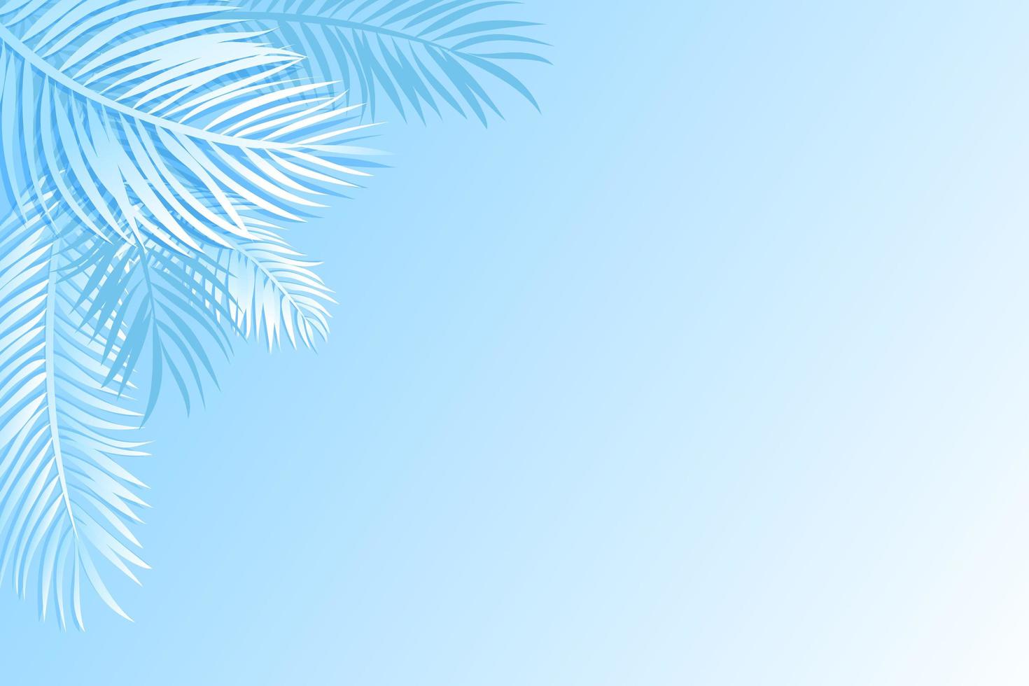 Tropical palm leaves background. vector