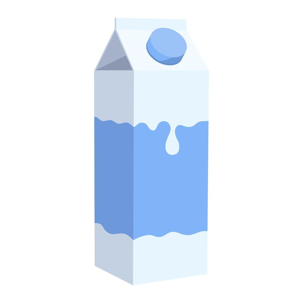 paquete realista de leche de vaca aislado sobre fondo blanco - vector