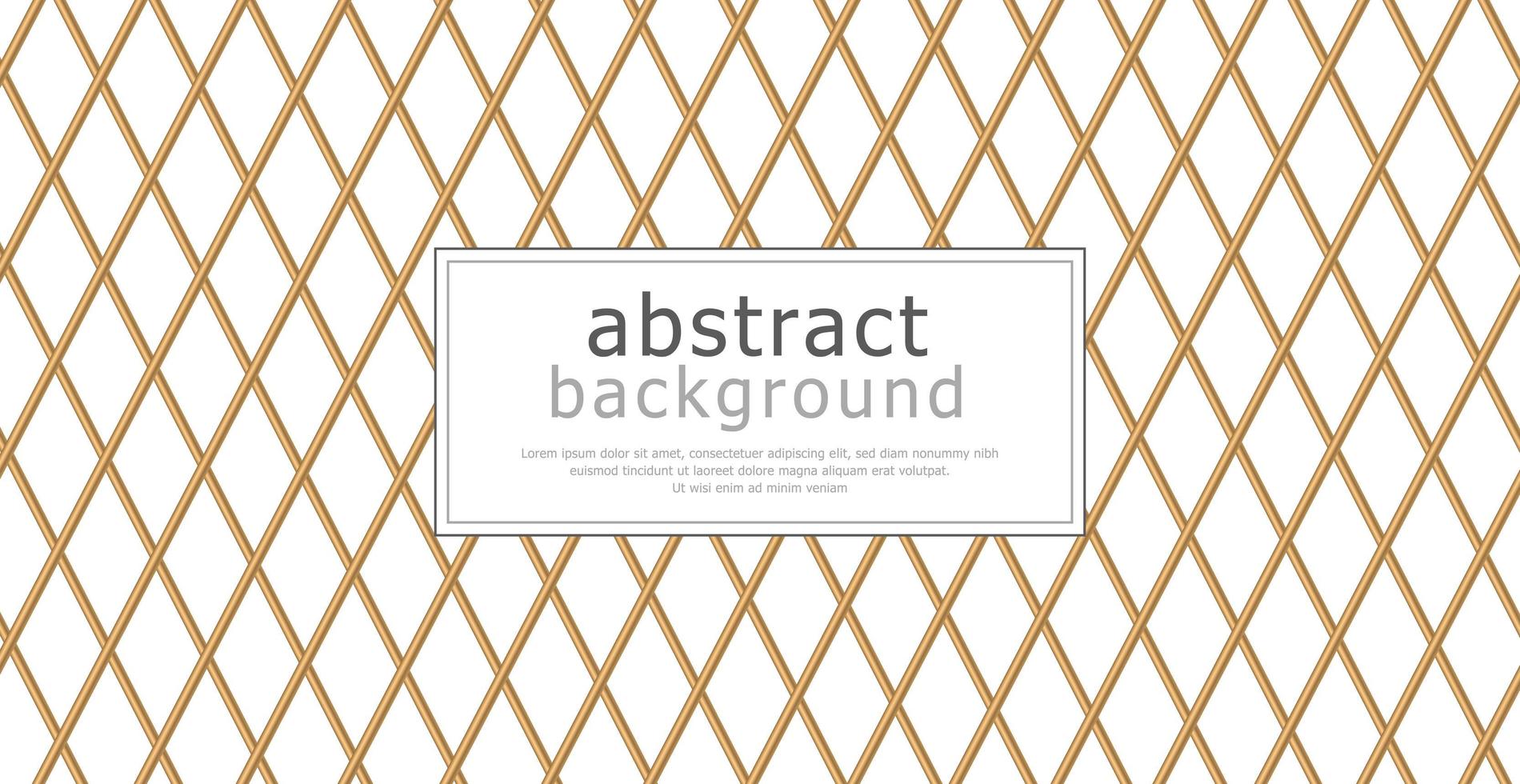 Modern abstract luxury template postcard for business or presentation with golden lines on white background - Vector