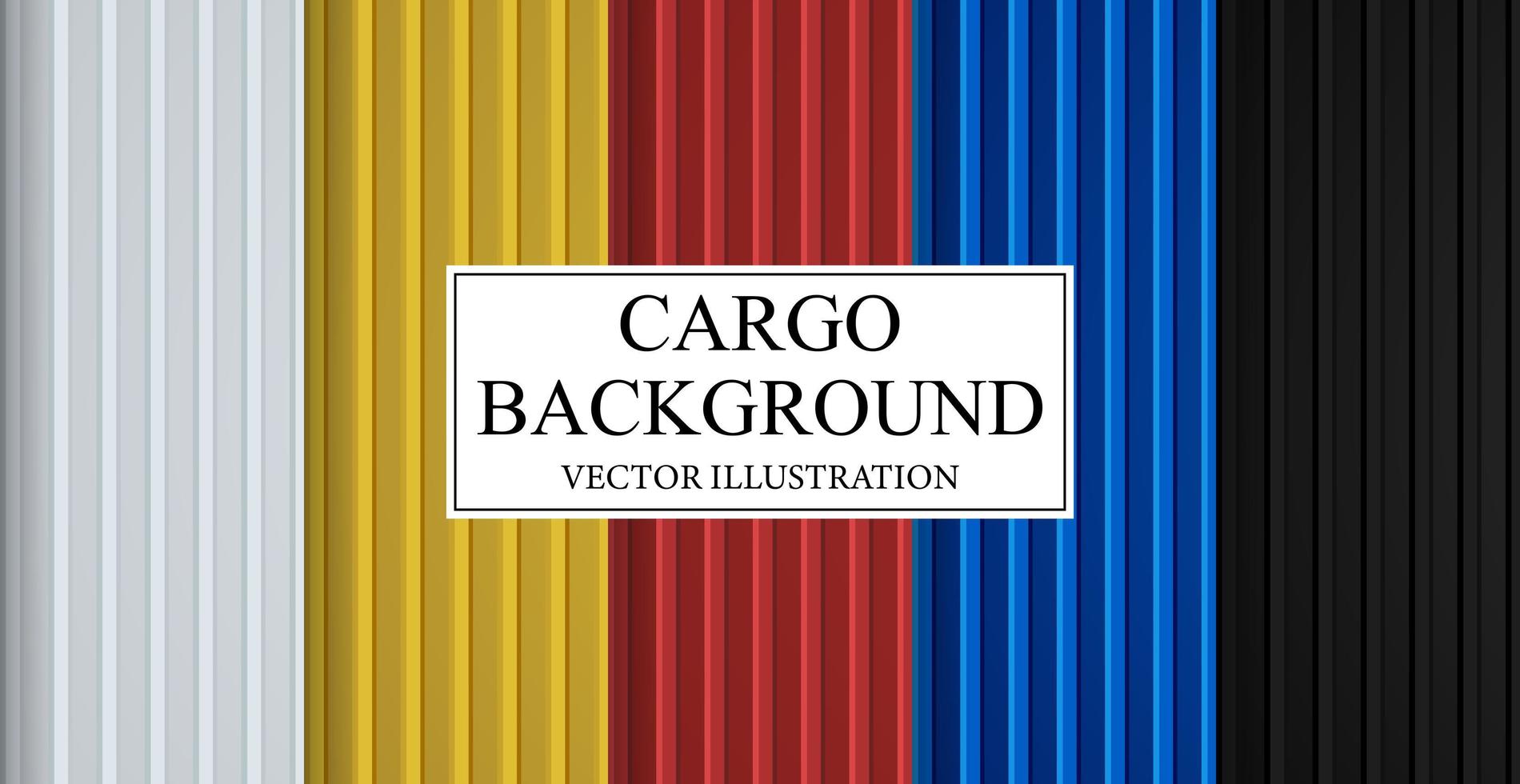 Set of 5 piece patterns background cargo containers of different colors - Vector