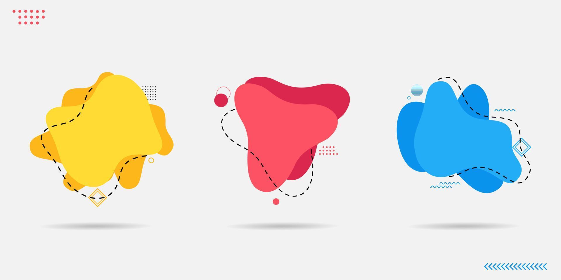 Collection of abstract modern graphic elements. Dynamic colored shapes and lines. Perfect for logo designs, flyers or presentations. Modern graphic elements Vector. vector