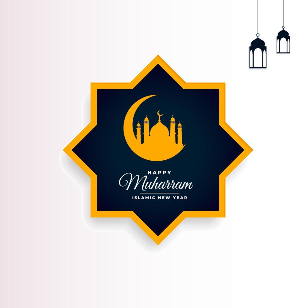 Happy Muharram Islamic New Year Background. Islamic New Year Vector