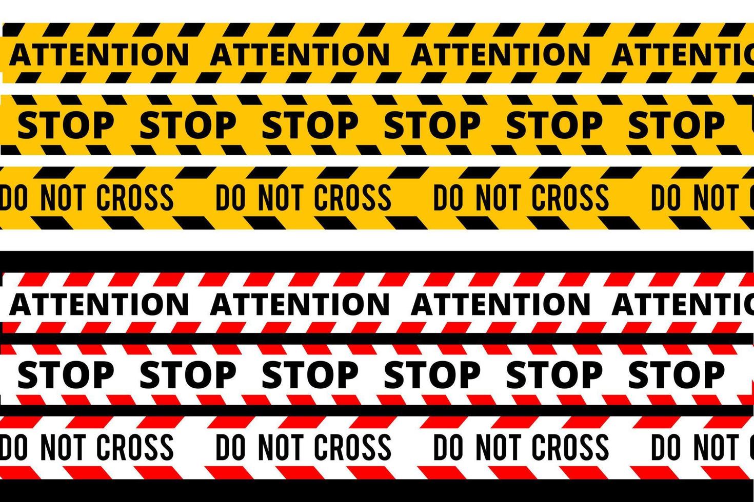 Collection of Warning stripe vector. Pack of caution stripe vector. Police Line vector. vector