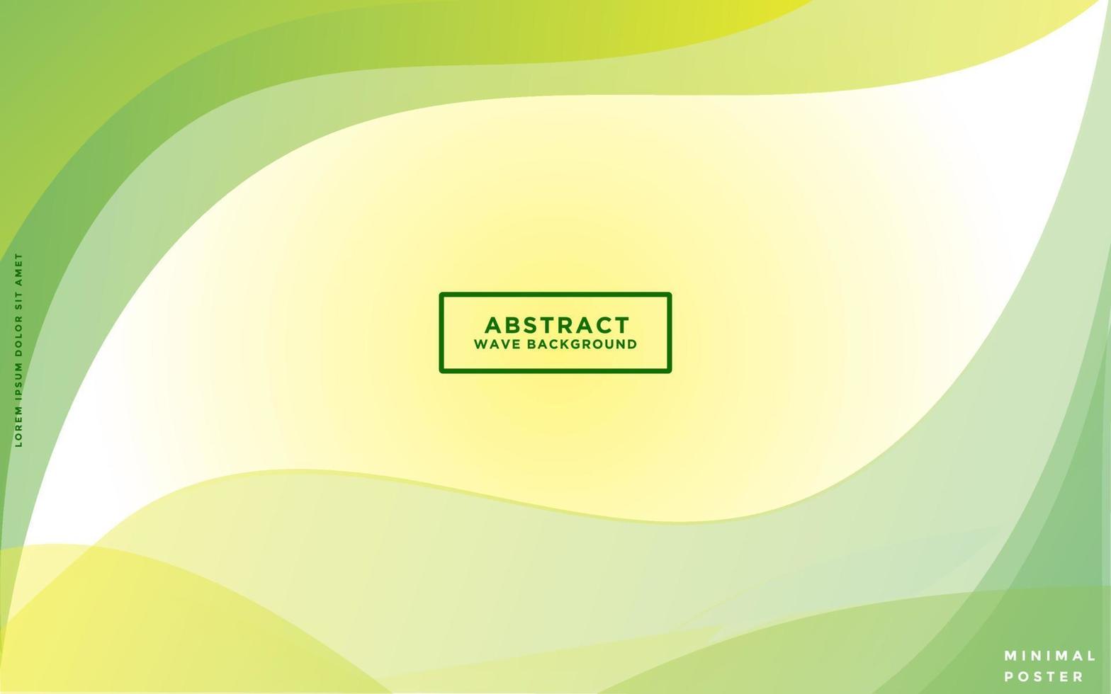 Elegant Green wave dynamic background. Green wave abstract background with irregular shape vector
