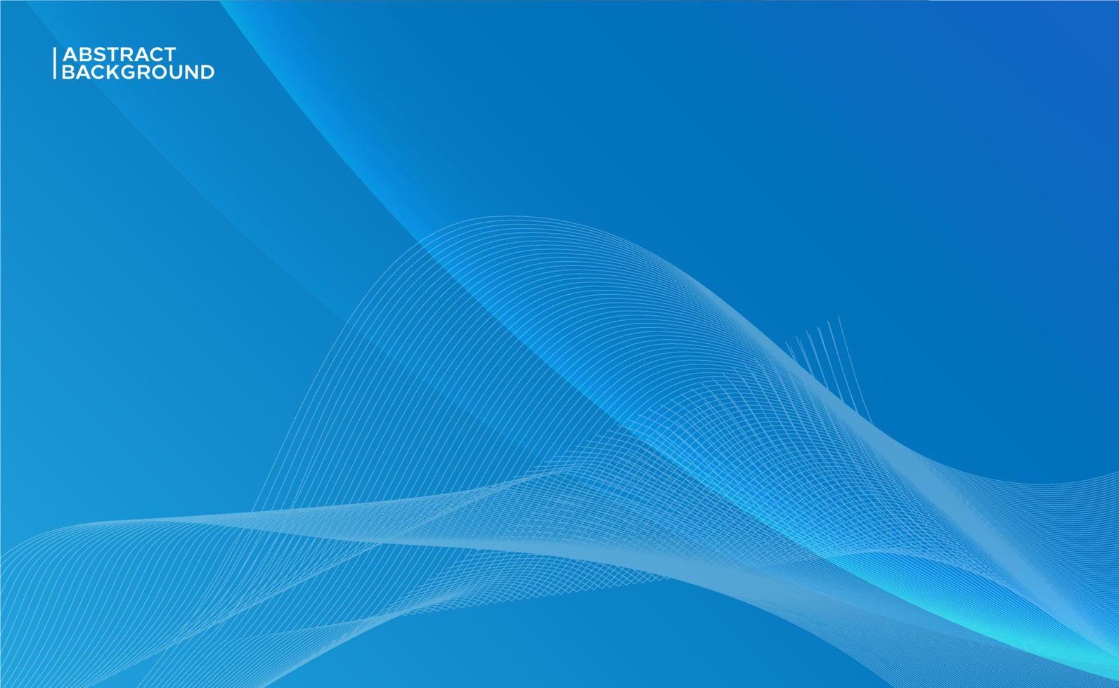 Blue abstract background with wave and lines. Blue gradient background. vector