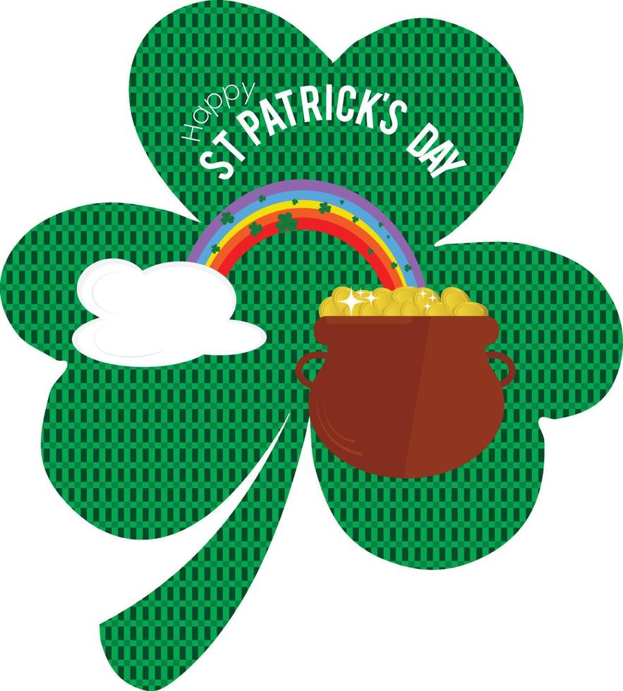 St. Patrick's Day. Design for  greeting card, Badge, greeting card, Mugs or poster. vector