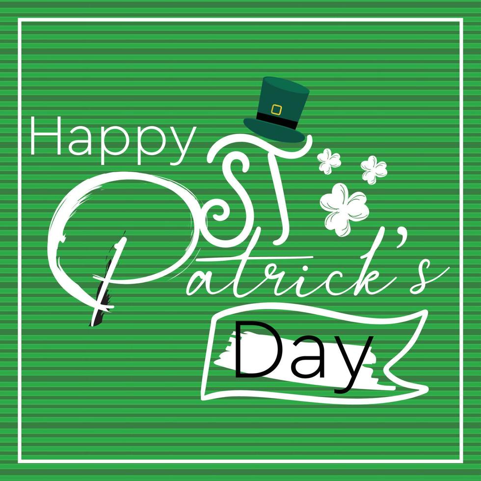 St. Patrick's Day. Design for  greeting card, Badge, greeting card, Mugs or poster. vector