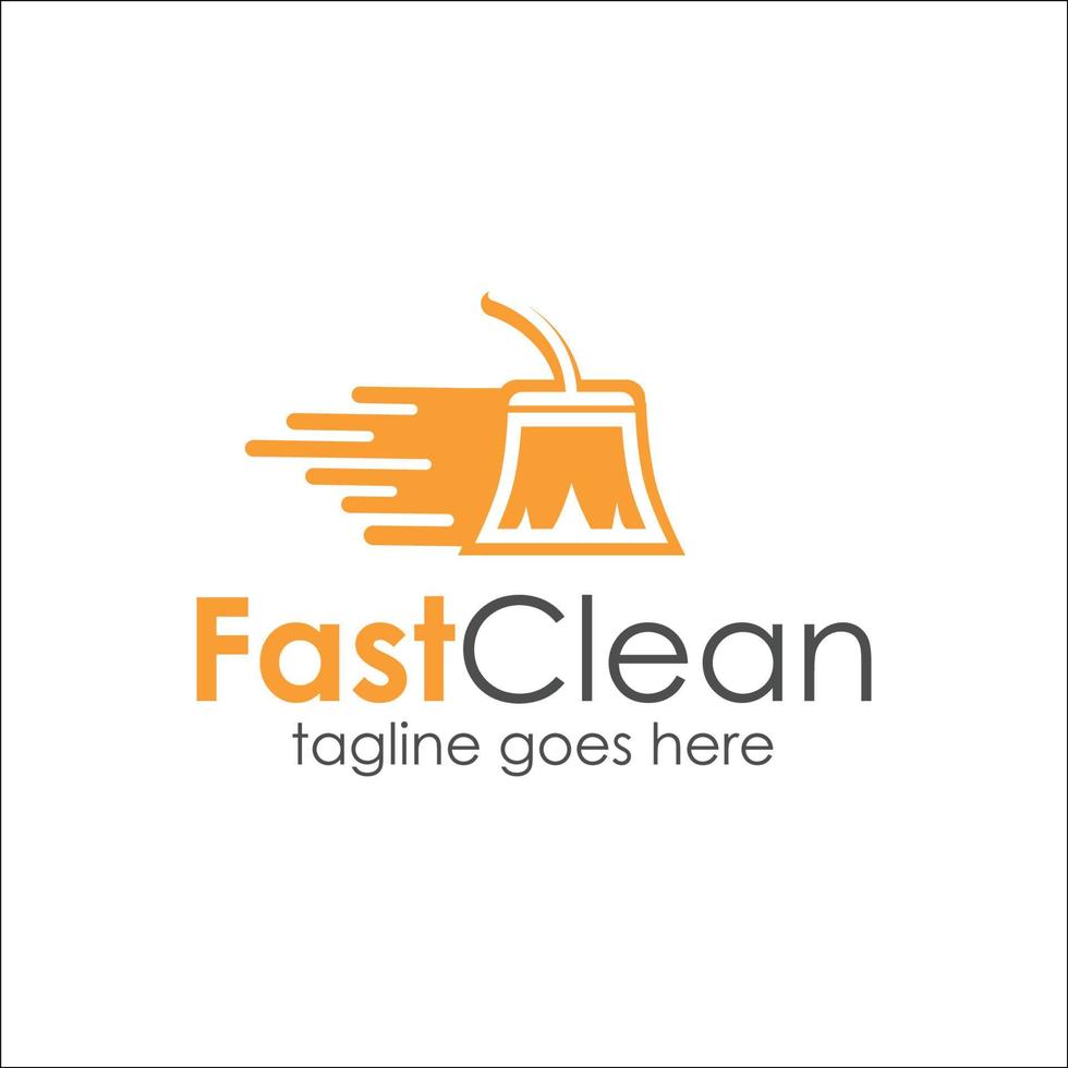 Fast Clean logo design template with quick service simple and unique. perfect for business, store, service, etc. vector