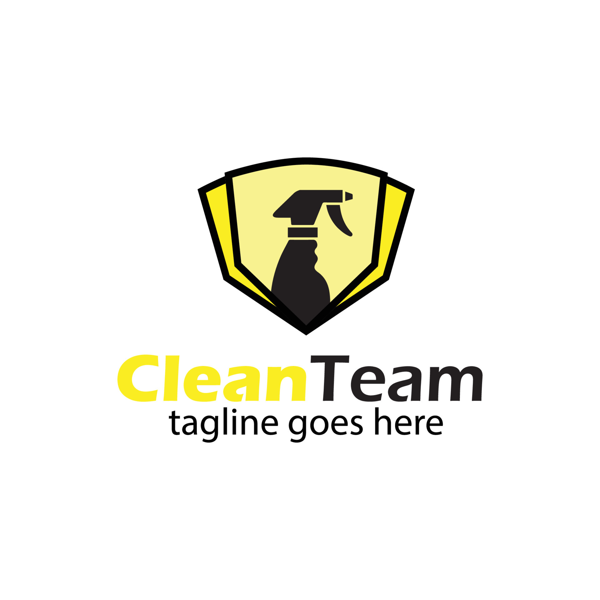 Clean Team logo design template with badge simple and unique. perfect logo business, store