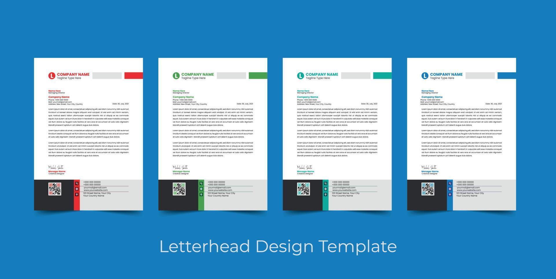 Letterhead Design Template vector