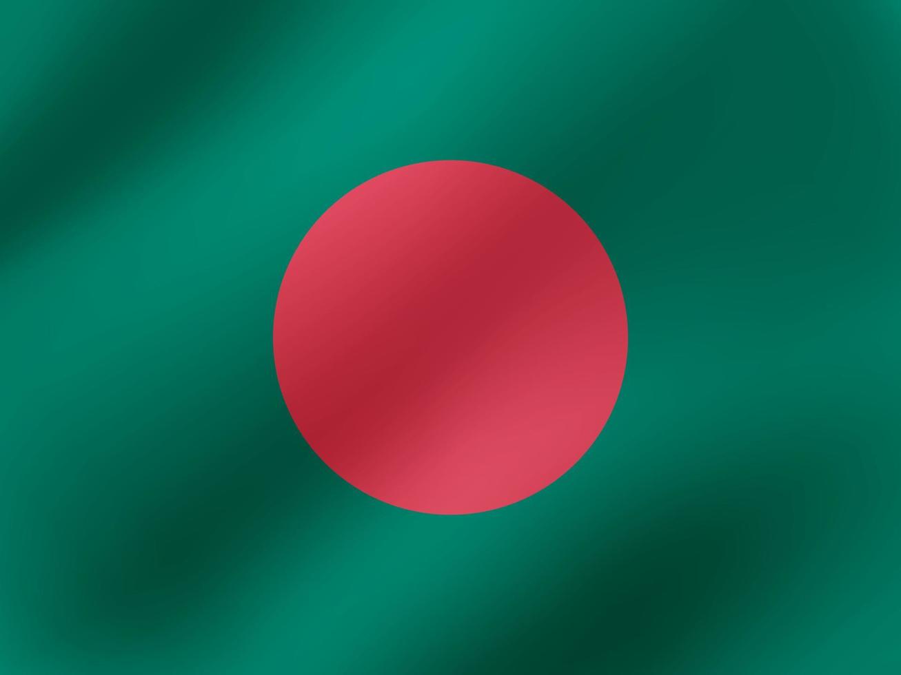 Vector Realistic Wavy Illustration Of Bangladesh Flag Design