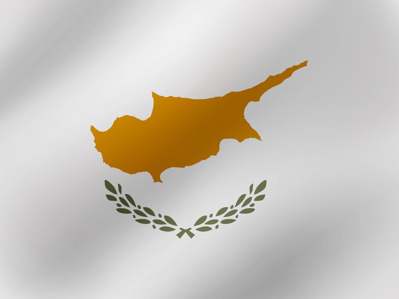 Vector Realistic Wavy Illustration Of Cyprus Flag Design