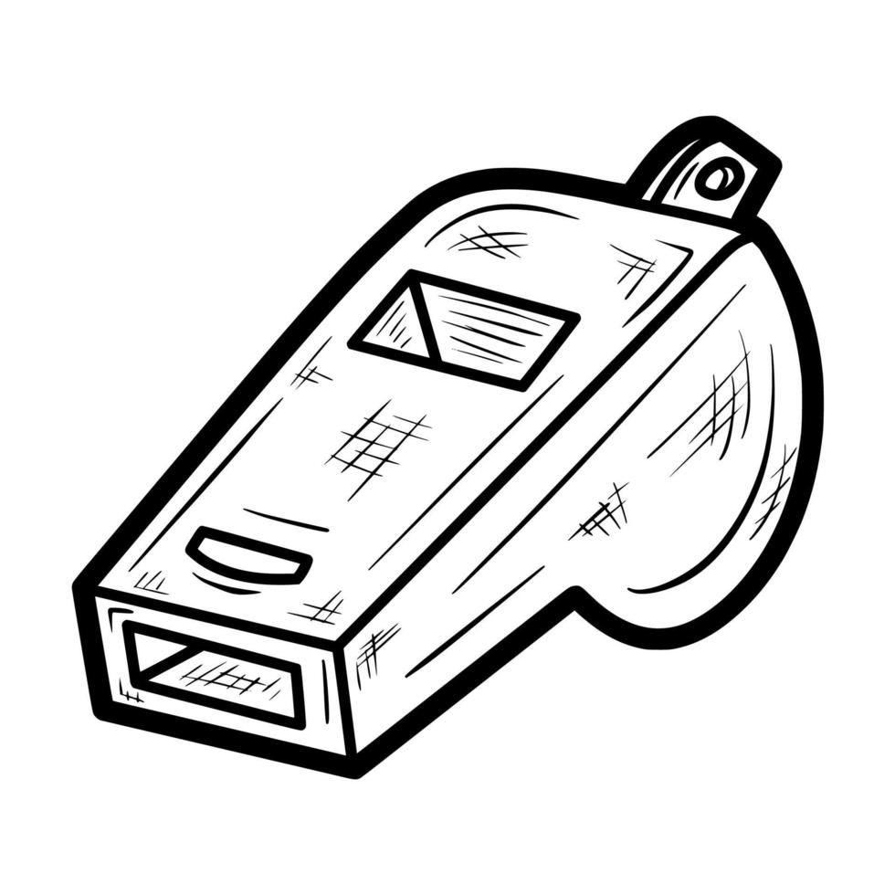 simple árbitro silbato esquema ilustración logo vector icono