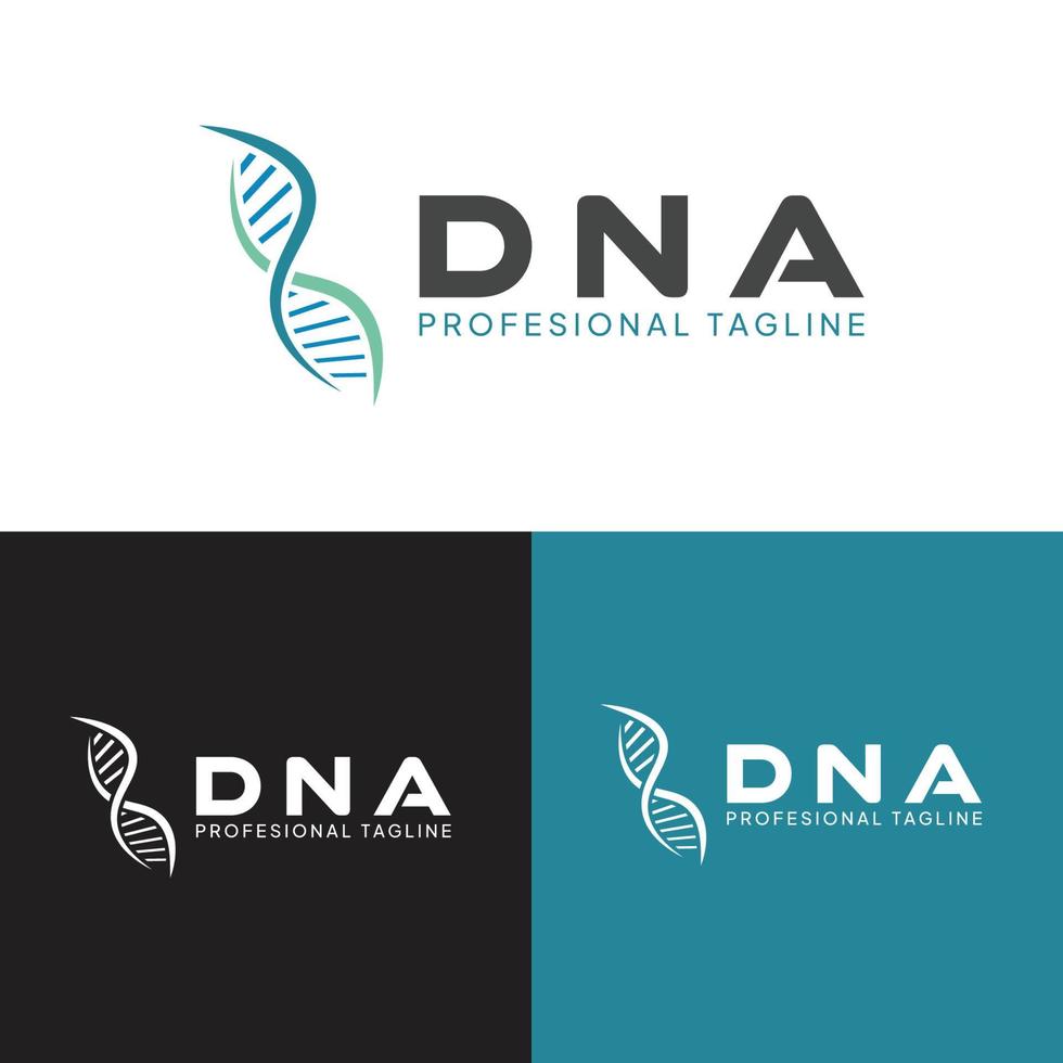 DNA concept logo template eps10 vector