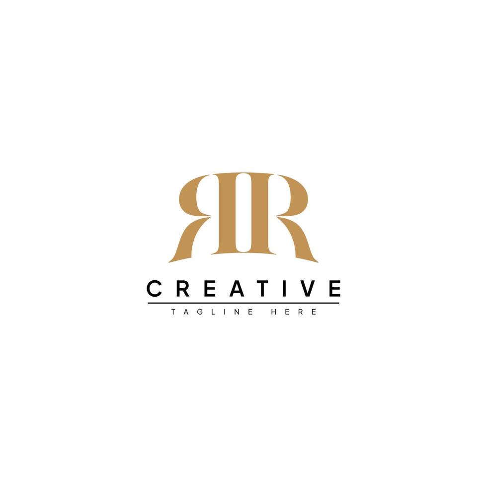 Letter R double luxury style logo vector