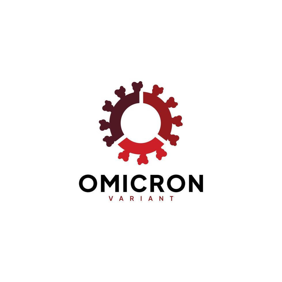 vector de logotipo de icono de variante de omicron