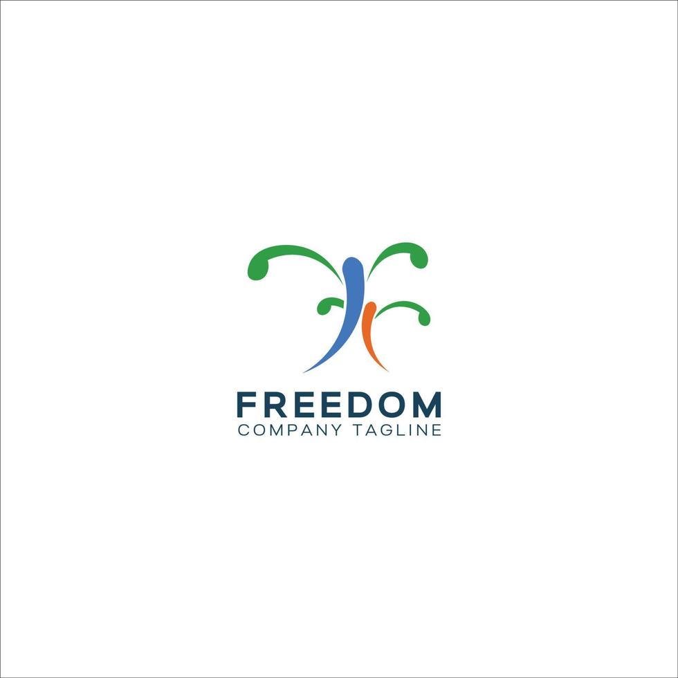 Illustration of a logo with the concept of freedom of expression vector