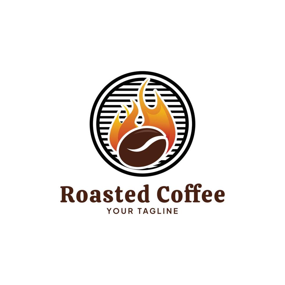 Logo with the concept of a roasted coffee vector