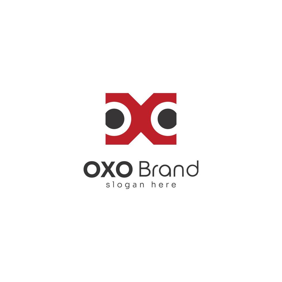 vector de icono de logotipo de plantilla oxo