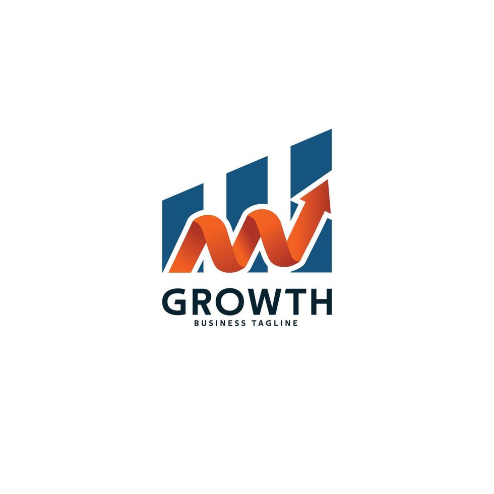 Abstract Growth Logo with ribbon hint vector
