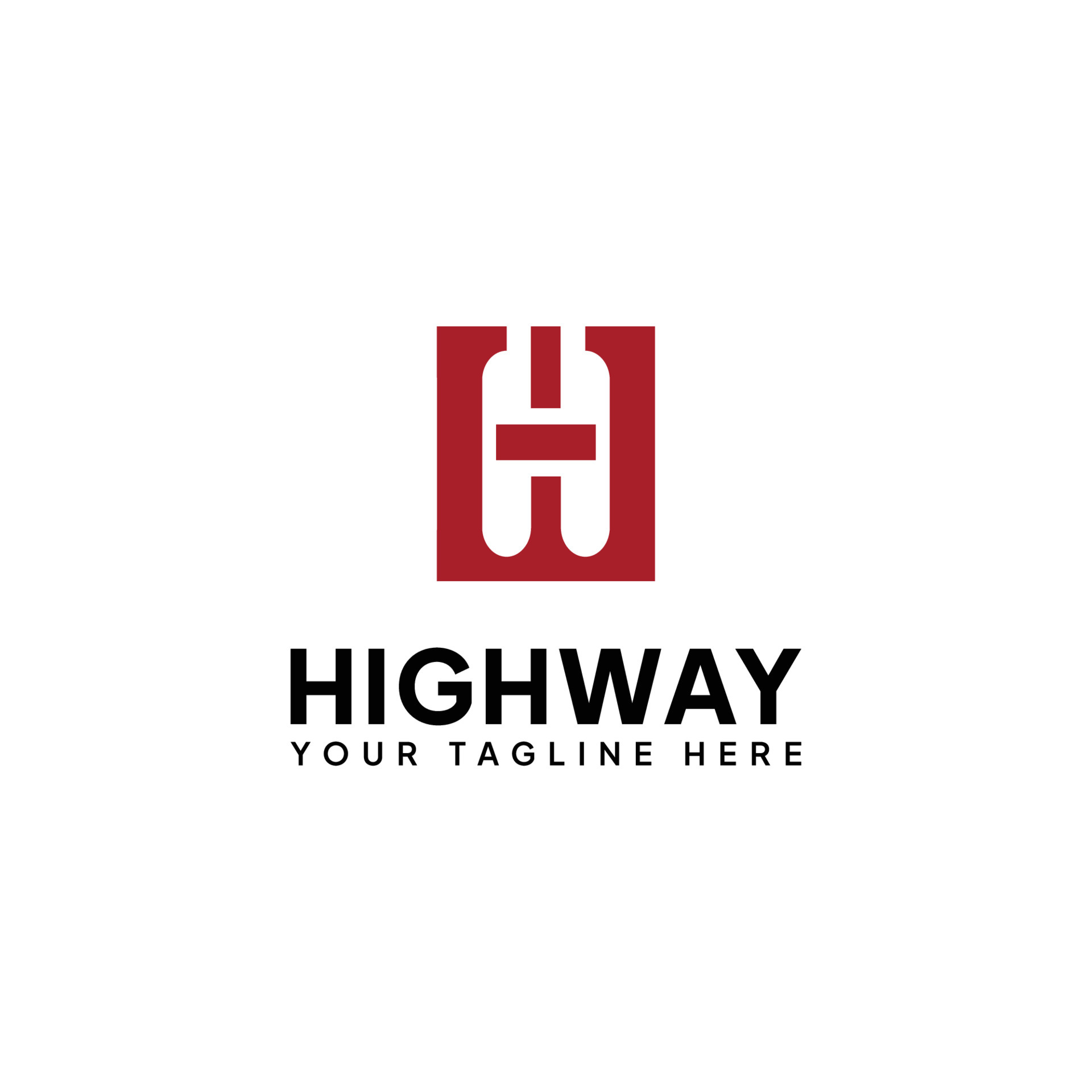 Highway template logo vector, Letter H and W logo 5491030 Vector Art at Vecteezy