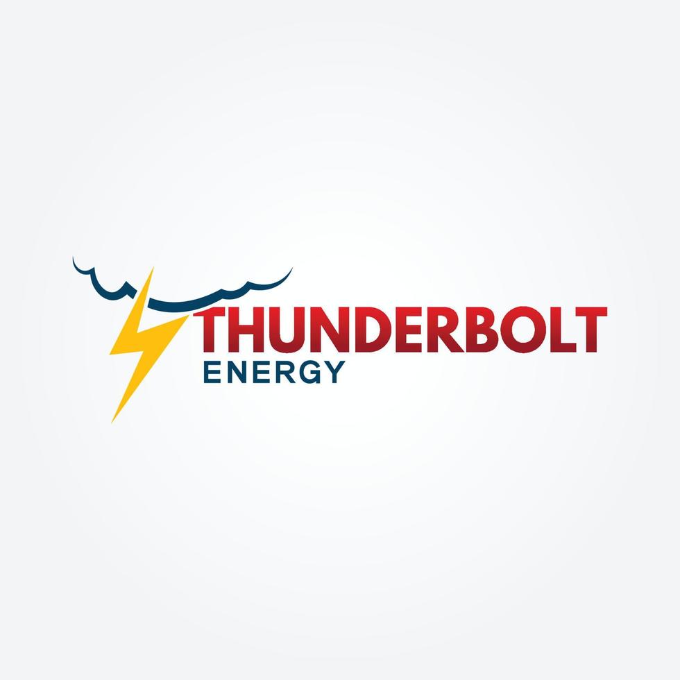 Thunderbolt energy vector logo template eps 10