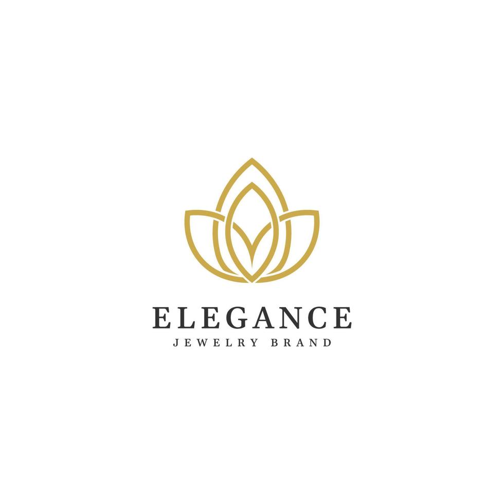 Abstract elegant flower logo icon vector design. Universal creative premium symbol. Graceful gem boutique sign vector.