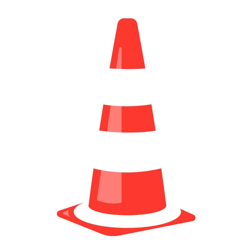 vector cone with negative space. simple design for road signs