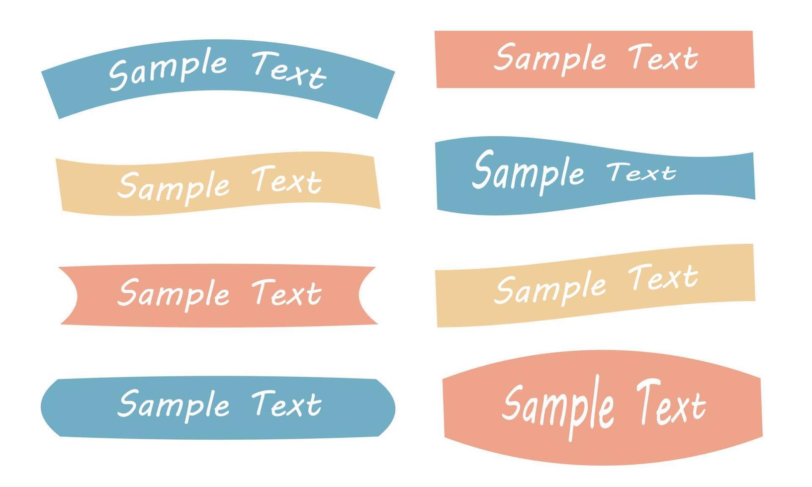 Set of hand drawn frame illustrations. frame text simple design. frame title text vector. vector