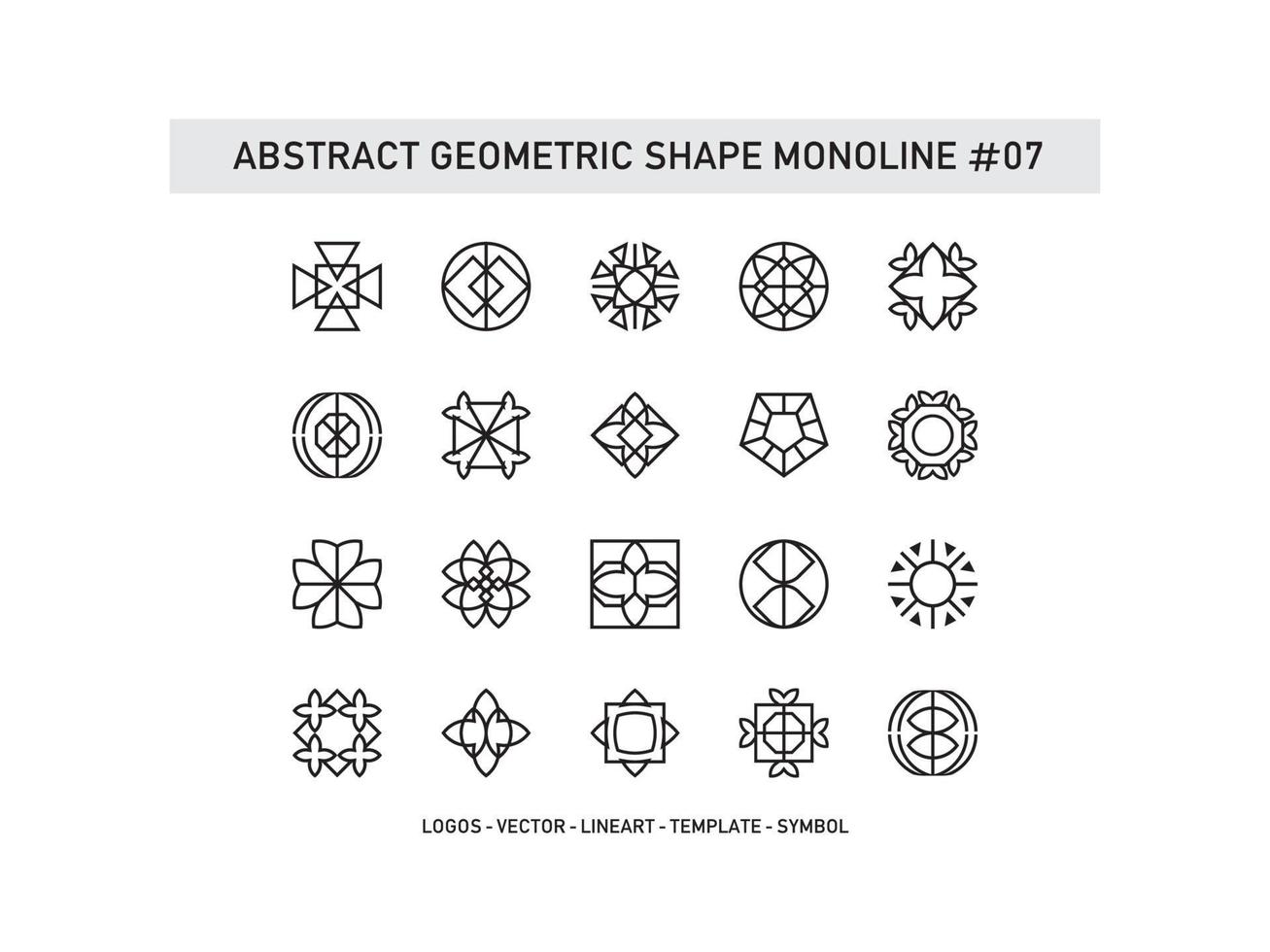 forma geométrica abstracta monoline azulejos diseño cerámico pro vector