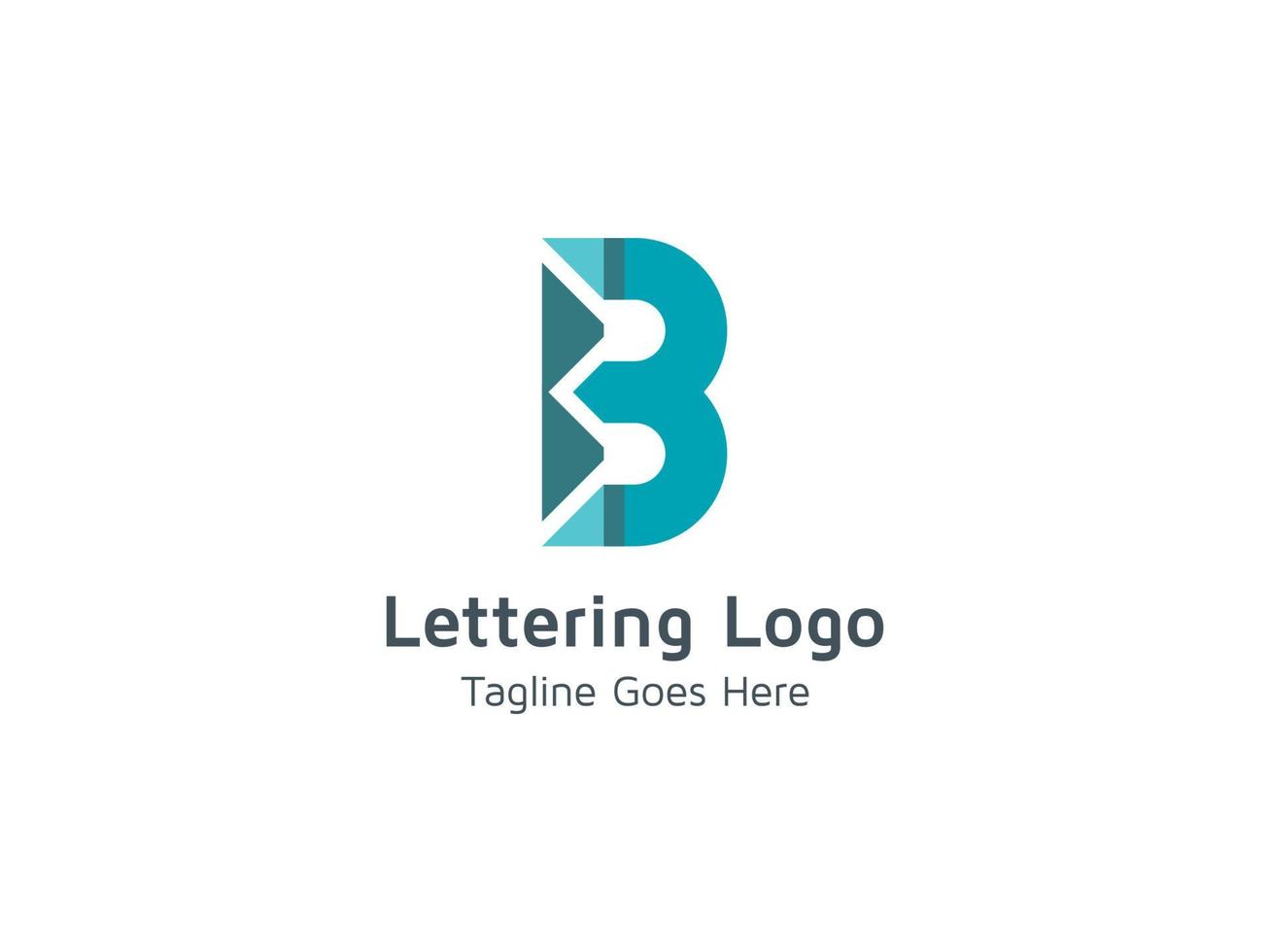 letra b diseño del logotipo del alfabeto para empresas y empresas pro vector