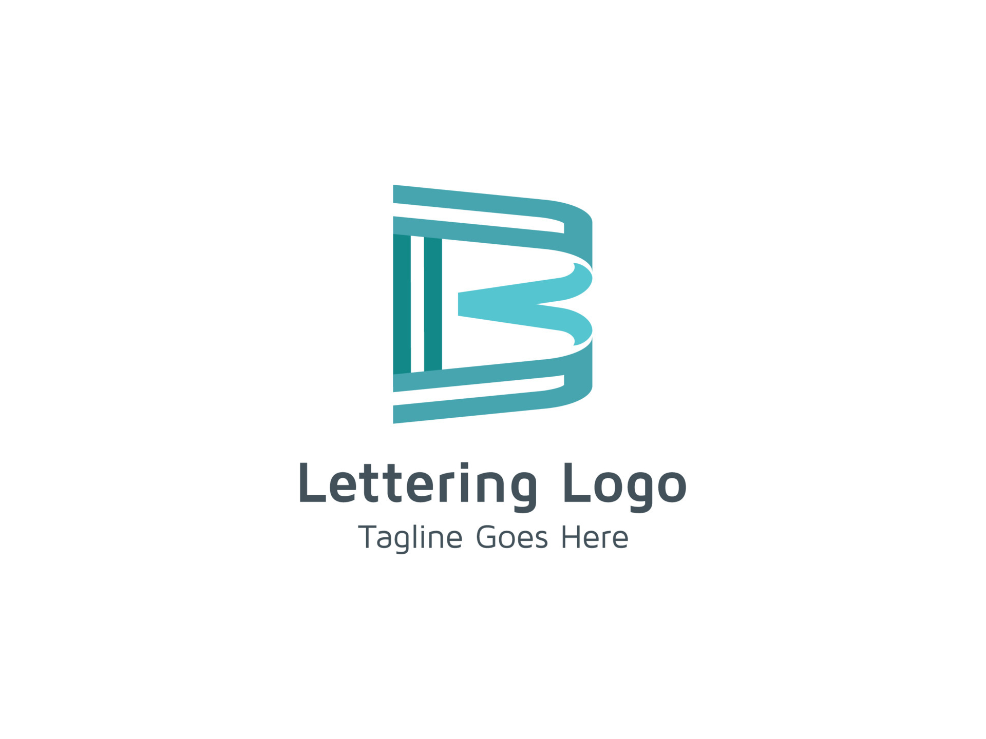 Lettering B Logo Template Design Simple Color Clear Free Pro 5491210 ...