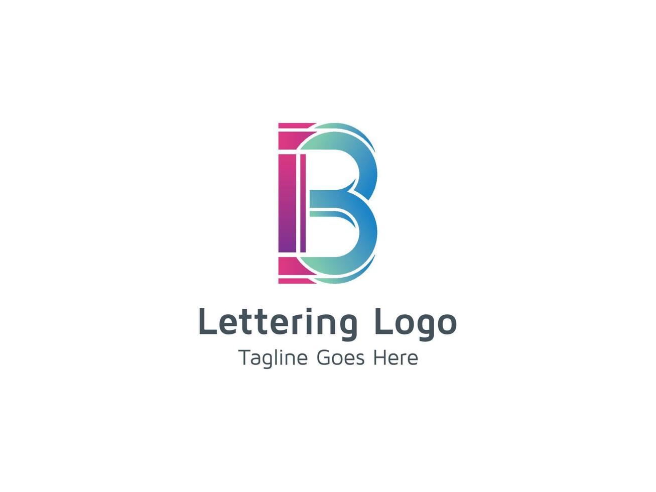 Creative Letter B Logo Concept Design Pro Vector Template