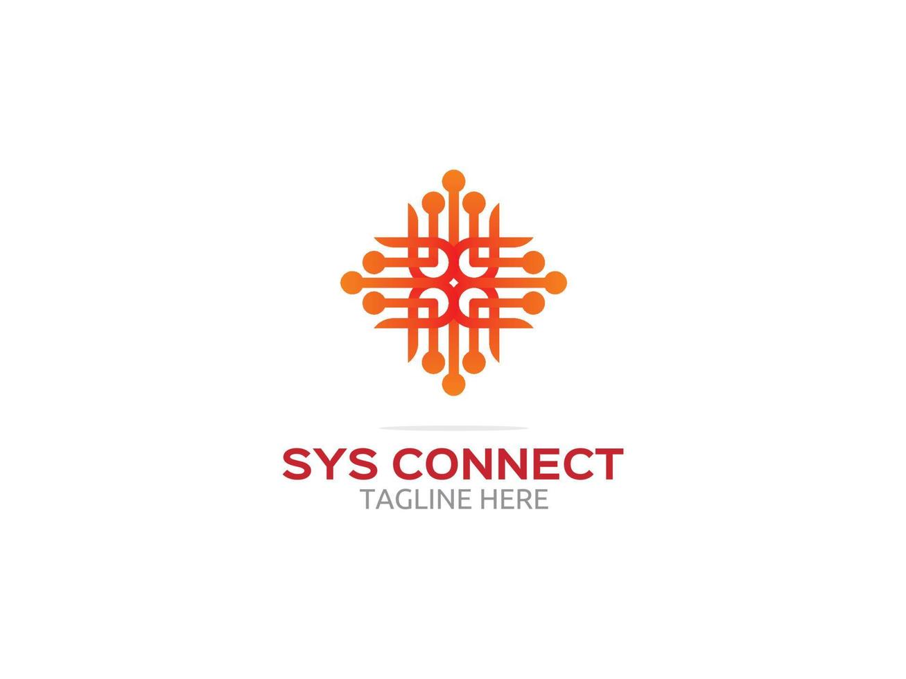 System Connecting Logo Template Free vector