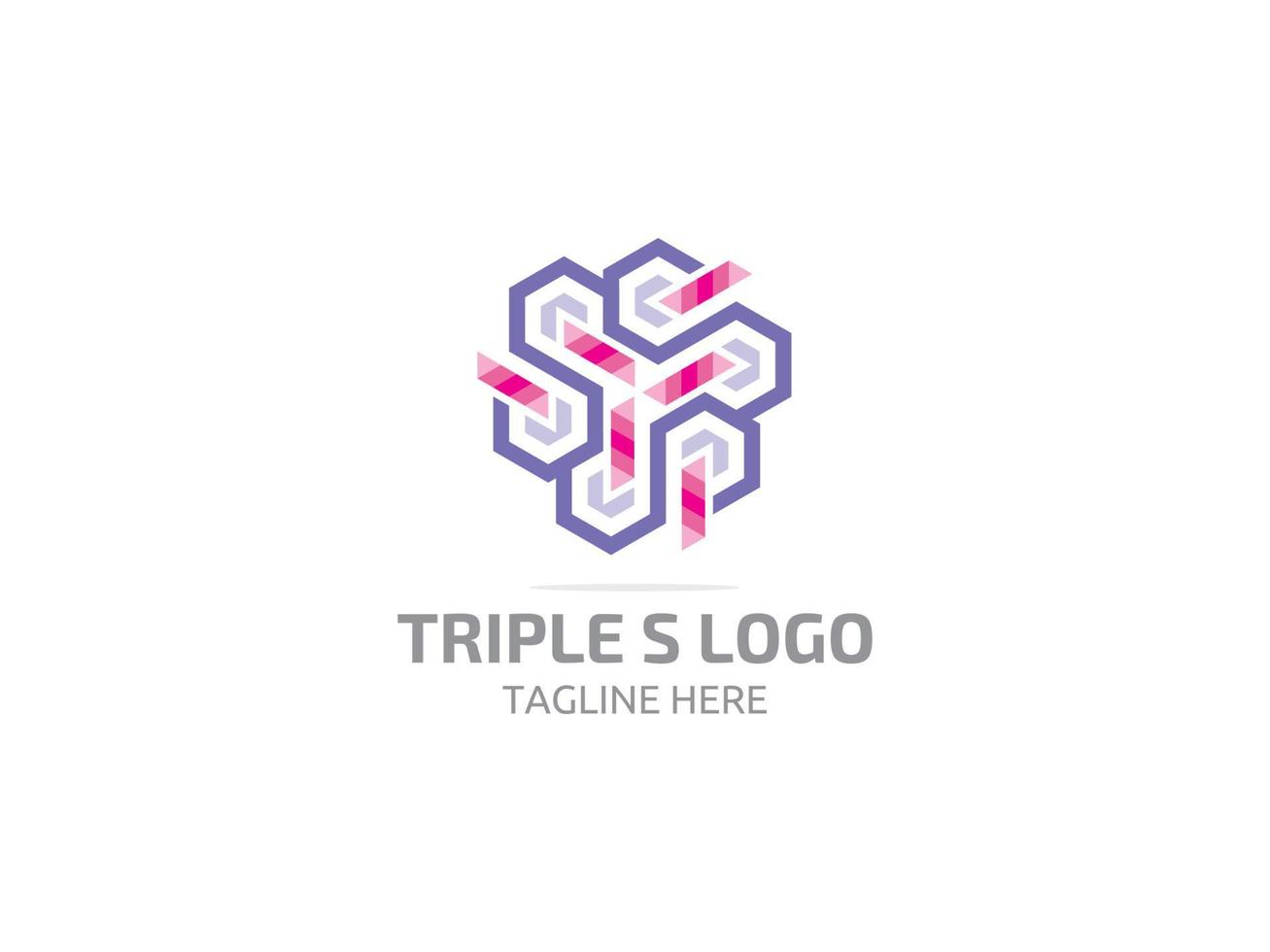 Triple S Logo Letter AlphabetTemplate Free vector