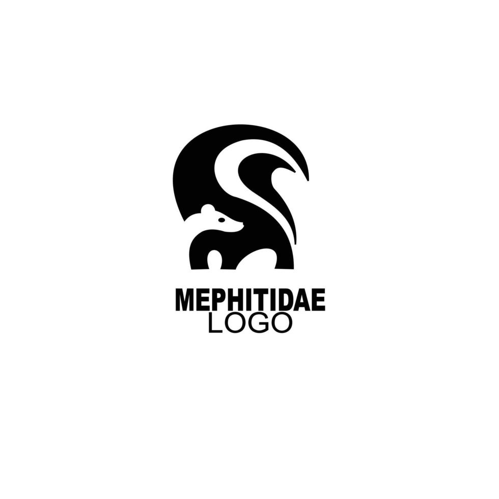 animal mephitidae logo símbolo icono vector gráfico diseño ilustración idea creativo