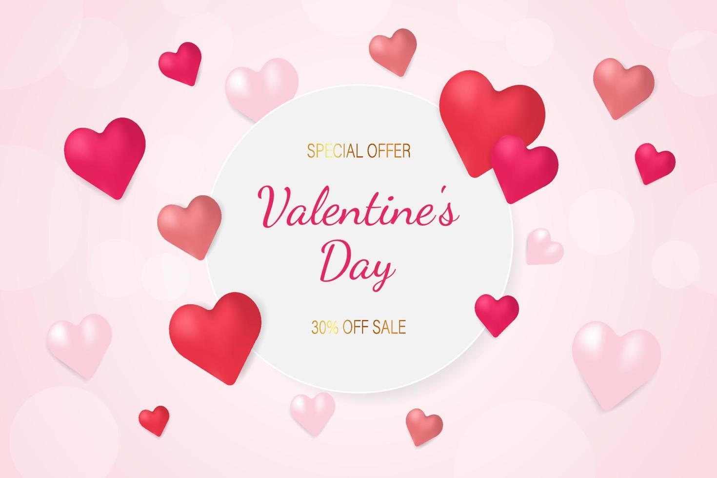 Valentine's day banner. Special offer. vector