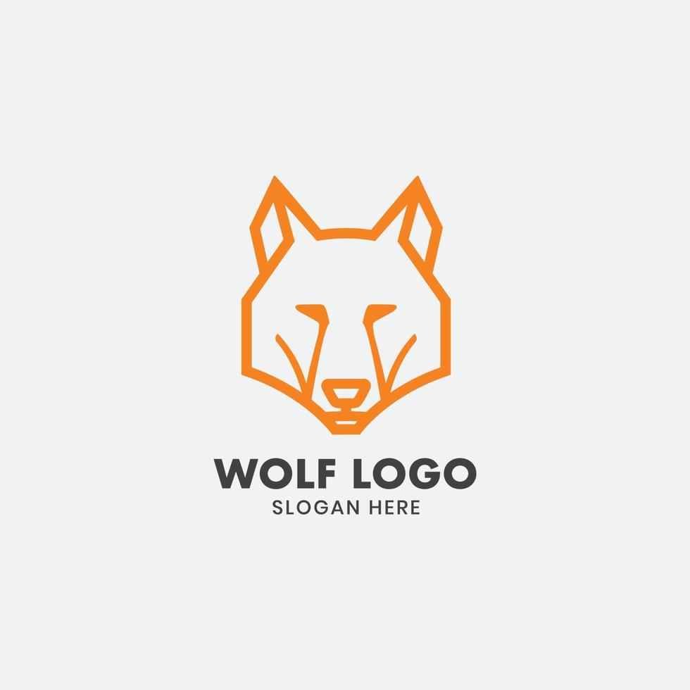 icono del logotipo de lobo vector